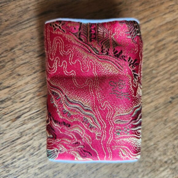 Japanese Origami Pouch, Jewelry Box, Earphone or Key Holder Soft Fabric Pouch - Picture 4 of 7